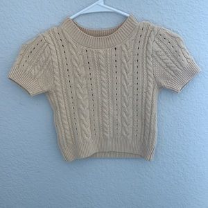Free people sweater crop short sleeve top cute